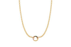  Pop Charms - Gliederketten - Silber / 14kt GP - Zirkonia - 46-50 cm